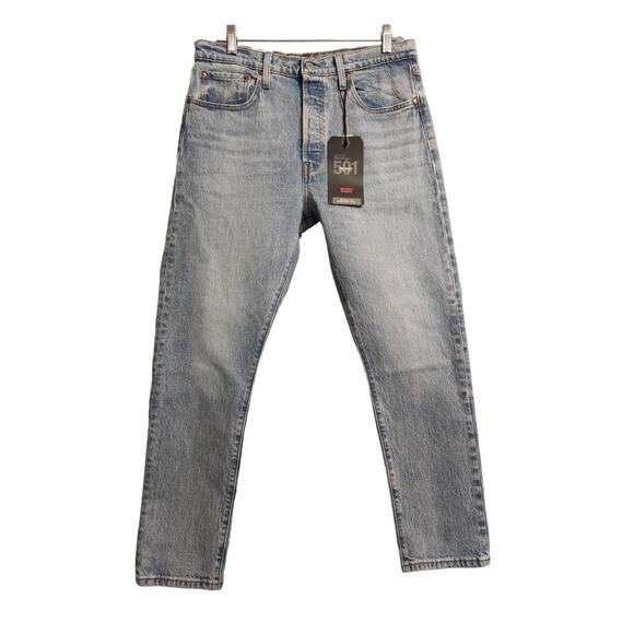 Levi's 501 Skinny Jeans Blue High Rise Button Fly 31 x 28 New - Picture 2 of 16